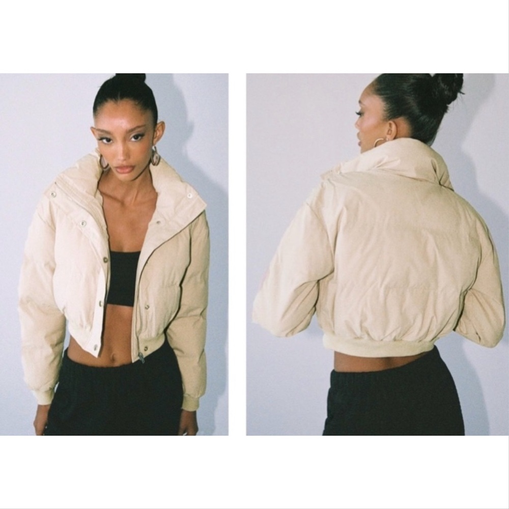 Princess Polly Satori Puffer Jacket | Beige